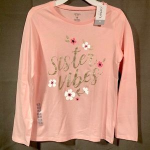Carter’s Long Sleeve Sisters Tee NWT